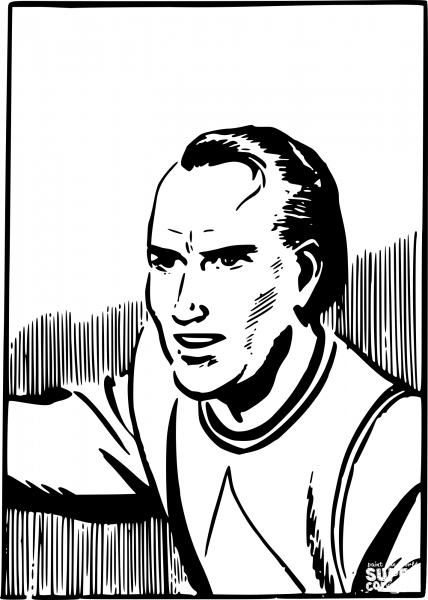 Vintage Science Fiction Man coloring page image