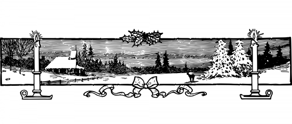 Vintage Seasonal Candles Divider coloring page image