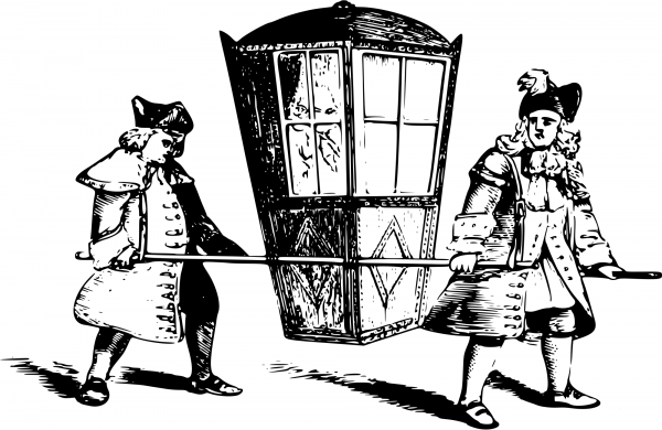 Vintage Sedan Chair coloring page image