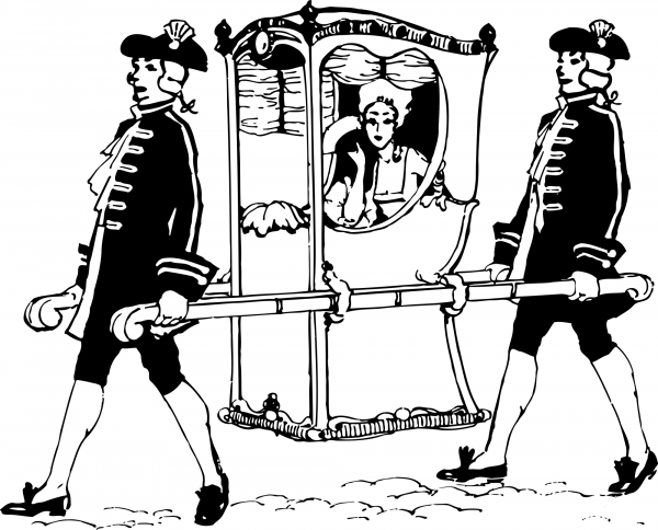 Vintage Sedan Chair coloring page image