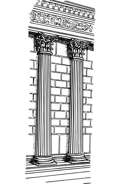 Vintage Semicolumn coloring page image