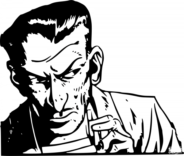 Vintage Shady Guy coloring page image