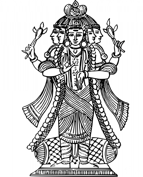 Vintage Shiva coloring page image