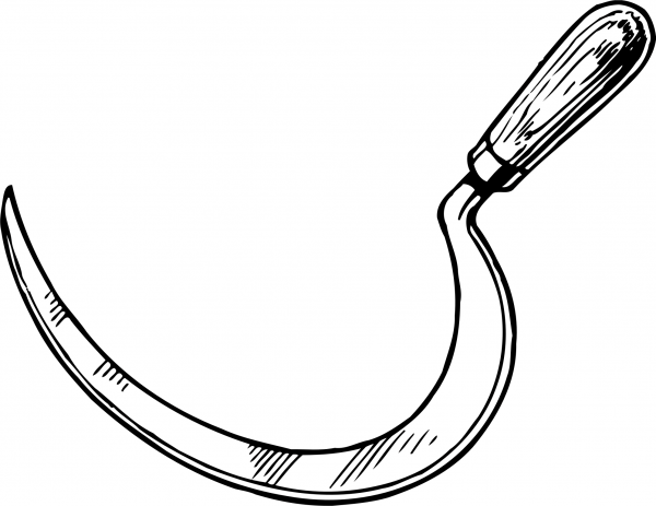 Vintage Sickle coloring page image