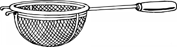 Vintage Sieve coloring page image