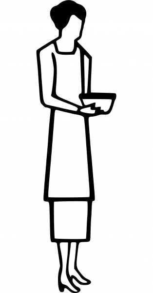 Vintage Simple Cook coloring page image