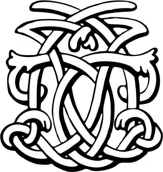 Vintage Simple Design coloring page image