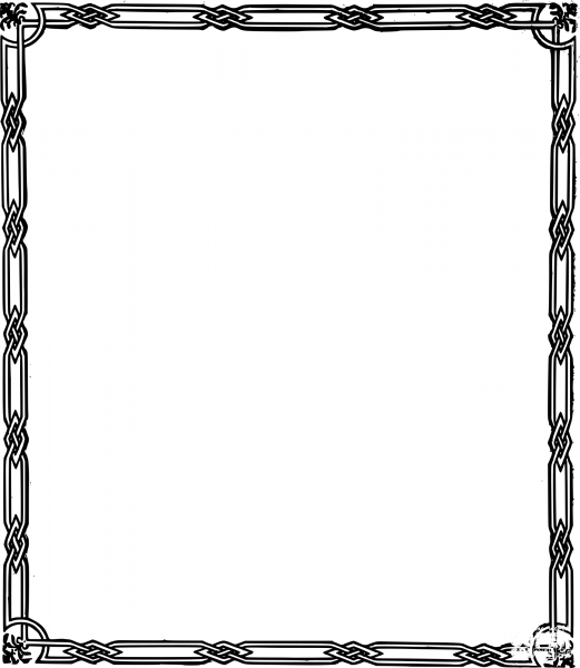 Vintage Simple Twisted Frame coloring page image