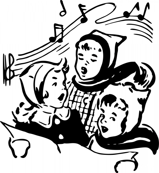 Vintage Singers coloring page image