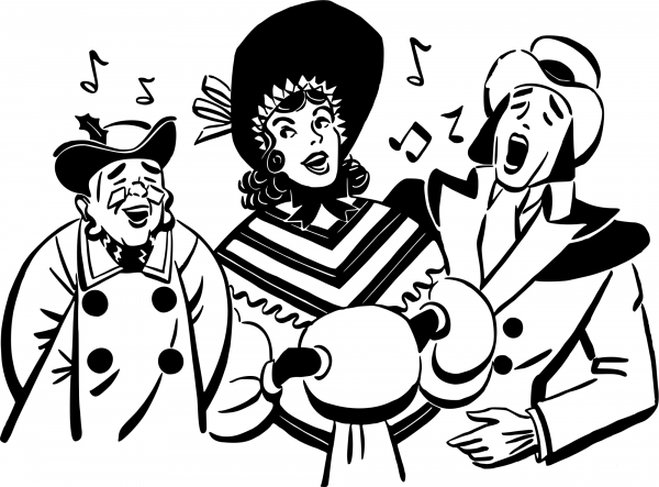 Vintage Singers coloring page image