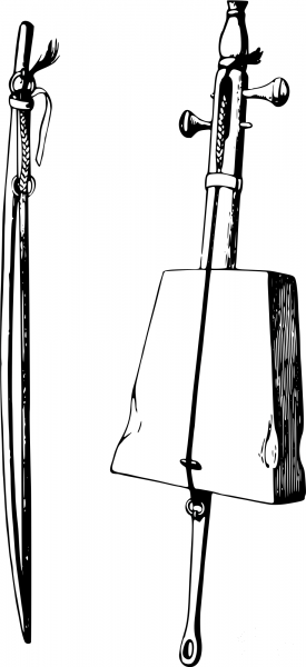 Vintage Single String Viol coloring page image