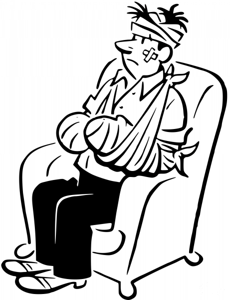 Vintage Sitting in a Cast coloring page image