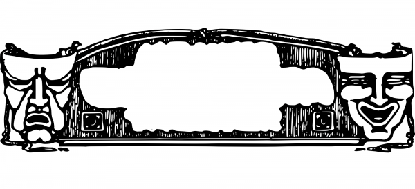 Vintage Small Drama Frame coloring page image