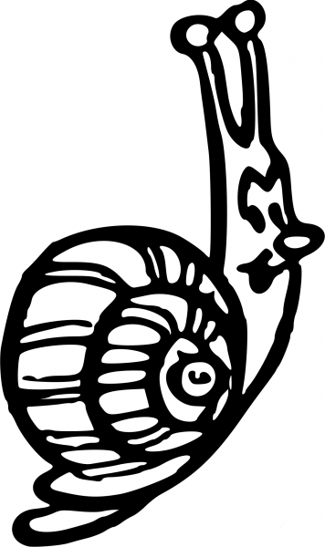 Vintage Snail coloring page image