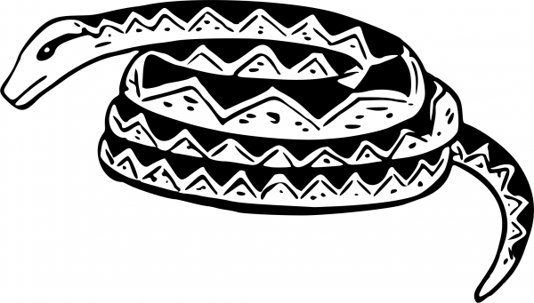 Vintage Snake coloring page image