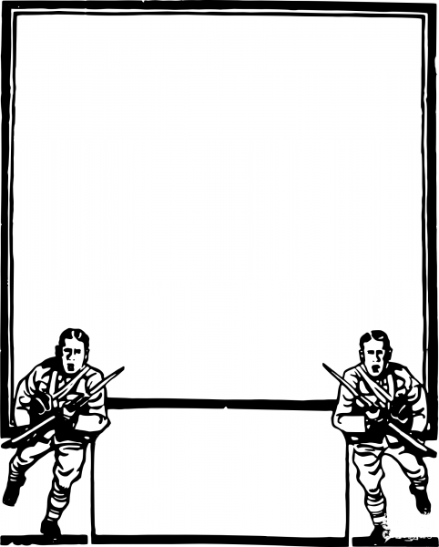 Vintage Solider Frame coloring page image