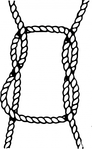 Vintage Square Knot coloring page image