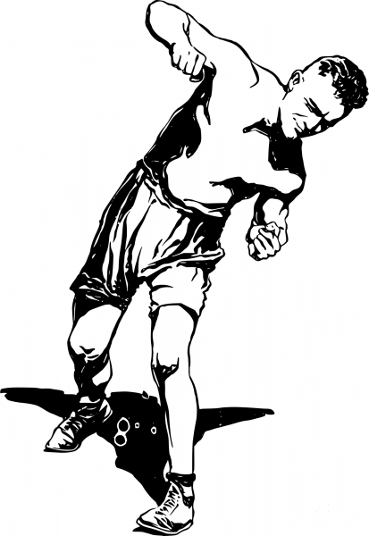 Vintage Standing Boxer coloring page image
