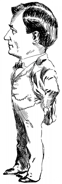 Vintage Standing Clean Shaved Man coloring page image