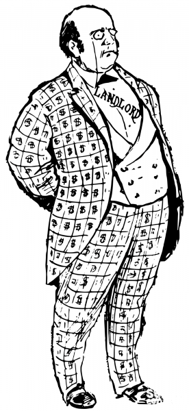 Vintage Standing Landlord coloring page image