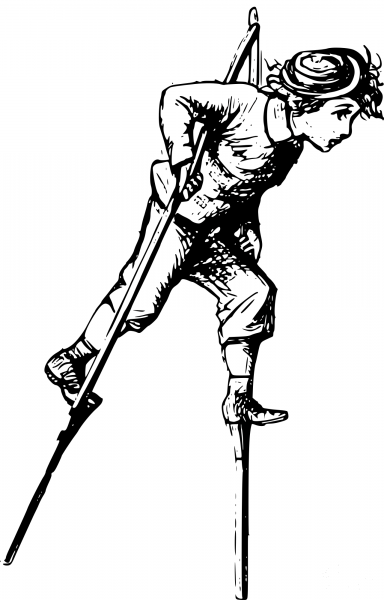 Vintage Stilts coloring page image