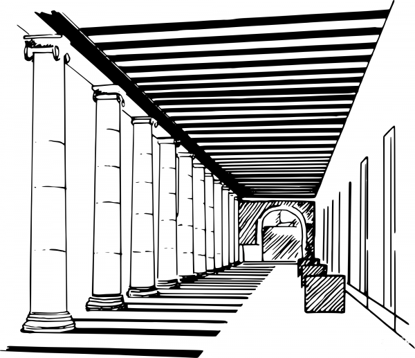 Vintage Stoa coloring page image