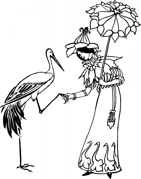 Vintage Strange Meeting coloring page image