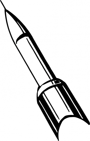 Vintage Strategic Rocket coloring page image