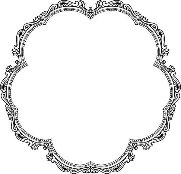 Vintage Style Frame 8 Variation coloring page image