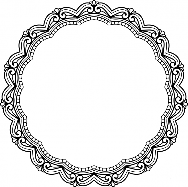 Vintage Style Frame coloring page image