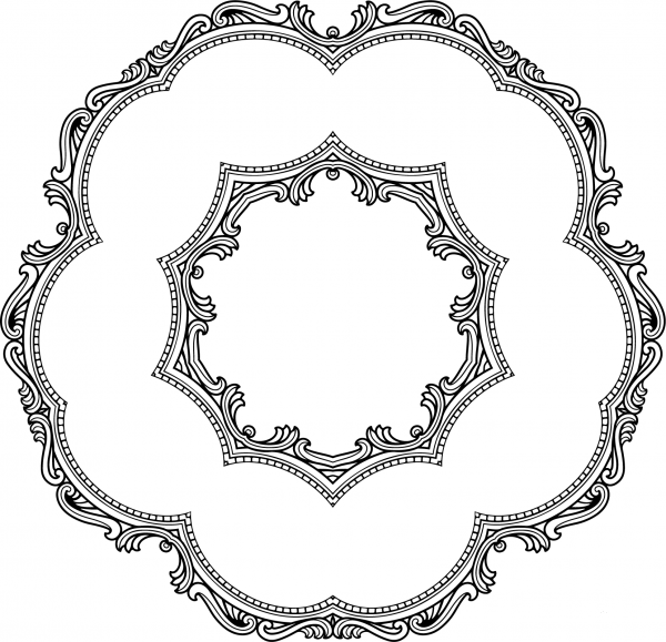 Vintage Style Frame coloring page image