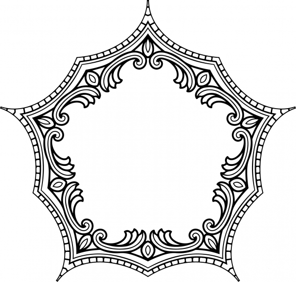Vintage Style Frame coloring page image