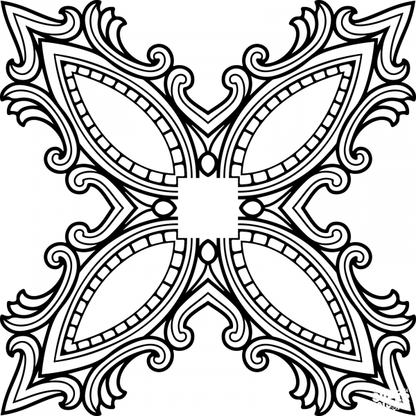 Vintage Style Frame coloring page image