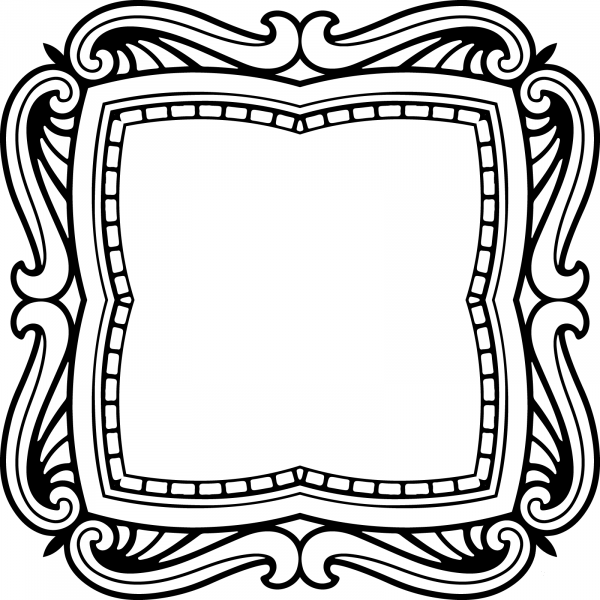 Vintage Style Frame coloring page image