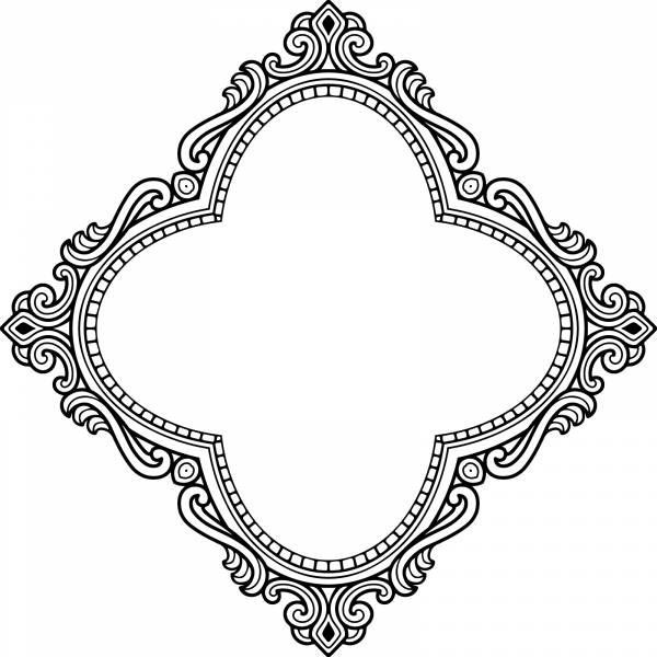 Vintage Style Frame coloring page image