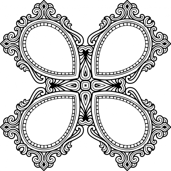 Vintage Style Frame coloring page image