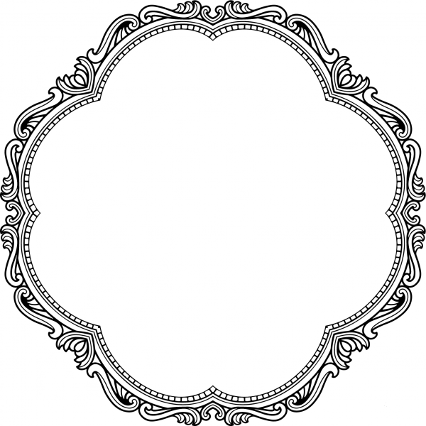 Vintage Style Frame coloring page image