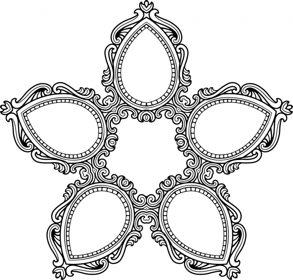 Vintage Style Frame coloring page image