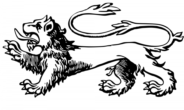 Vintage Stylised Lion coloring page image