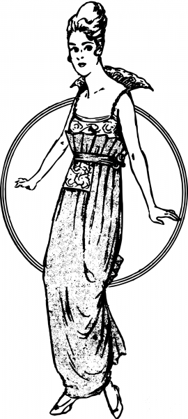 Vintage Stylish Dancer coloring page image