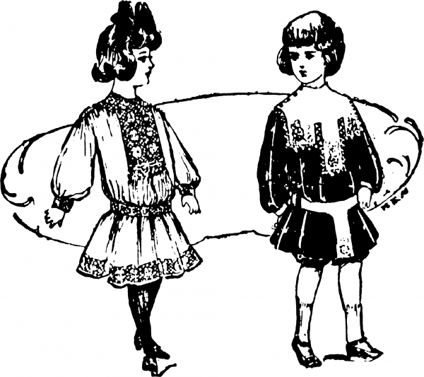 Vintage Suits for Little People coloring page image