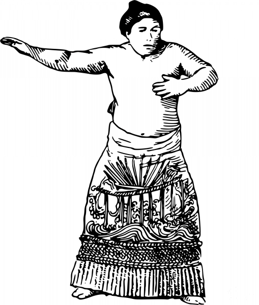 Vintage Sumo Wrestler coloring page image
