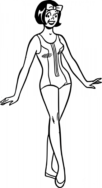 Vintage Swimsuit coloring page image