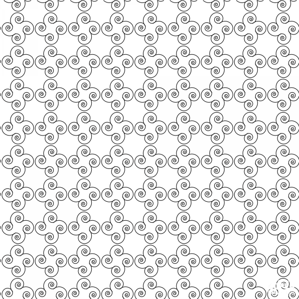 Vintage Swirl Ornaments Background coloring page image