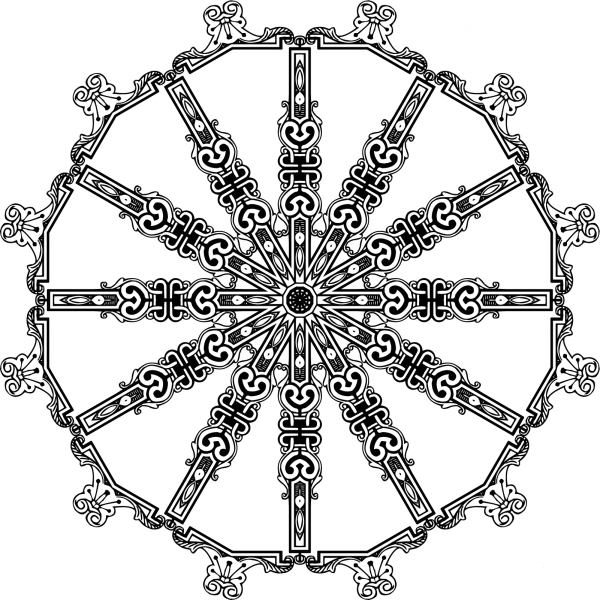 Vintage Symmetric coloring page image