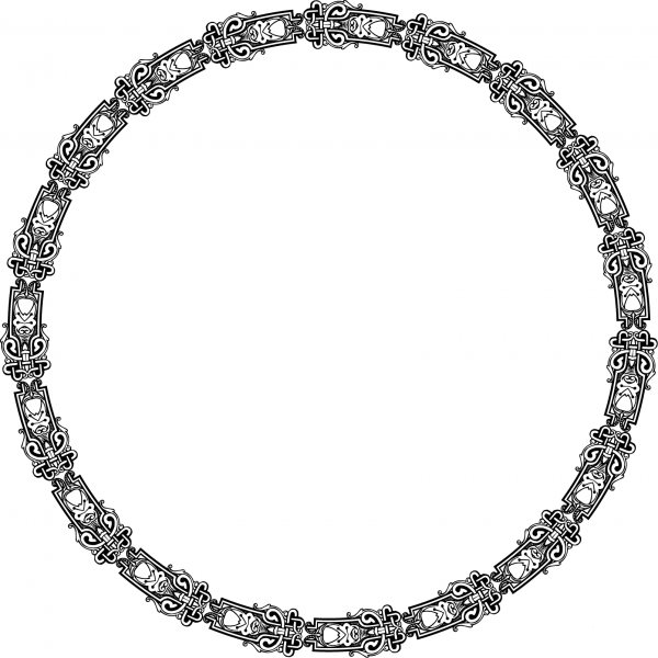 Vintage Symmetric Frame coloring page image