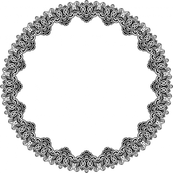Vintage Symmetric Frame coloring page image