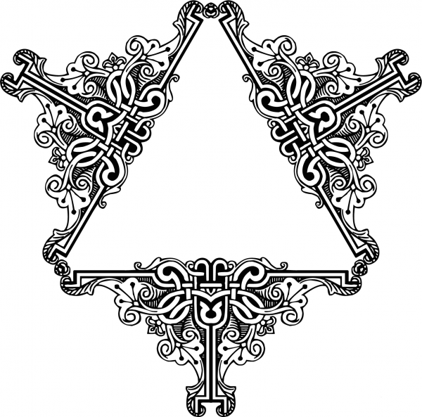 Vintage Symmetric Frame coloring page image