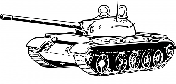Vintage Tank T5554 coloring page image