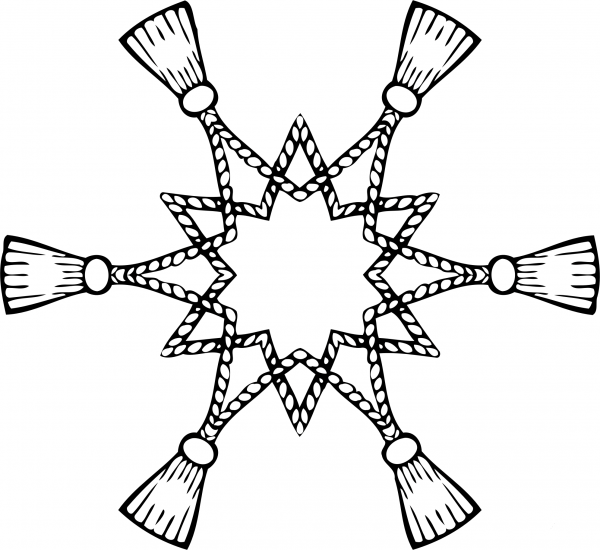 Vintage Tassel Design coloring page image